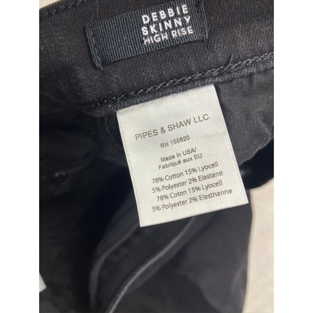 Veronica Beard Debbie Skinny High Rise Black Jeans Womens Size 32/14 Raven - Picture 10 of 10